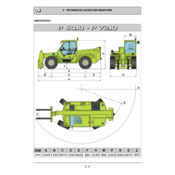 Merlo Panoramic P60.10 – P72.10 IMS Service Manual, Mechanic Manual, Hydraulic & Electrical Diagram DE - instrukcje napraw, schematy instalacji, podrę